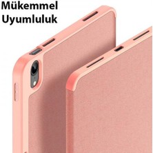 Coofbe Kalem Yerli Uyku Modlu Mıknatıslı Standlı Kapaklı iPad 10.2 2022 Kılıf Tablet Kılıfı Pu Deri Mikrofiber Tablet Kılıfı