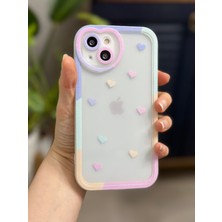 Go Aksesuar Iphone 13 Kalp Kamera Tasarımlı Şeffaf Kalın Antişok Darbe Önleyici Silikon Kılıf