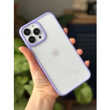 Go Aksesuar iPhone 13 Pro Uyumlu Kenar Renkli Şeffaf Kapak