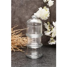 Paşabahçe 3 Katlı Villa Patisserie Küçük Kapaklı Fanus Drajelik 96986