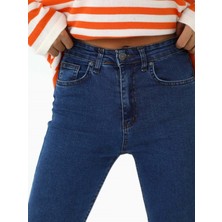 Geenz Siyah Yüksek Bel Dar Paça Skinny Power Likralı Kot Pantalon