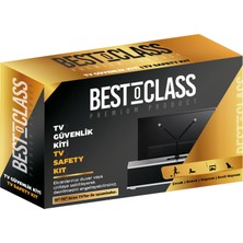 Bestoclass Premium Product Tv Güvenlik Kiti 15" - 75" Televizyonlar İçin Uyumlu - Bebek, Deprem, Evcil Hayvan Emniyet Kemeri