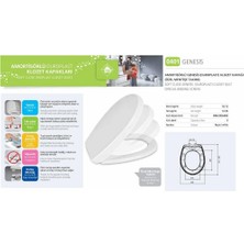 Mergen Nkp Genesis Amortisörlü + Tak Çıkar Klozet Kapağı