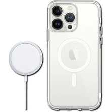 Smc E-Ticaret Iphone 11 Pro Magsafe Kılıf Wireless Şarj Destekli Şeffaf Kapak Magnetic Crystal Case