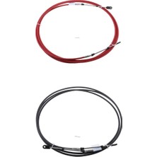 Dharry Yamaha Tekne Motor Dıştan Takma Kırmızı/siyah Için 2x 18FT Gazı Kontrol Kablo Tel (Yurt Dışından)