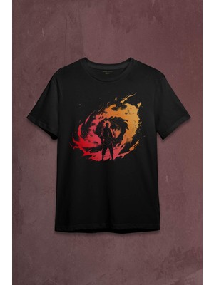 Kendim Seçtim Uzayda Naruto Galaksi Spiral Seyrederken Cosmos Baskılı Tişört  T-Shirt