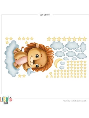 Lismo Kids Sevimli Aslan Duvar Sticker