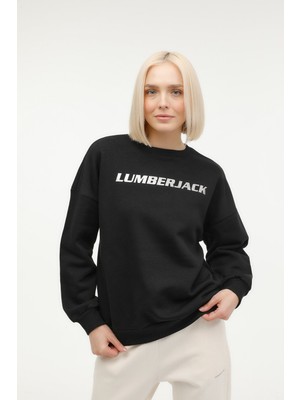 Lumberjack Wl Dına 16GF224 2pr Siyah Kadın Sweatshirt