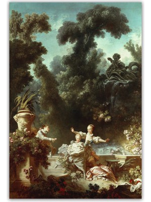 Hobimania Kanvas Tablo Jean Honoré Fragonard The Pursuit Dekorasyon Moda Tablo