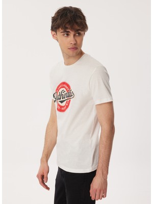 Lee Cooper Bisiklet Yaka Beyaz Erkek T-Shirt 232 Lcm 242019 Authen Beyaz