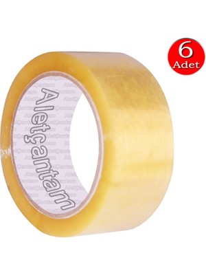 Alet Çantam Şeffaf Koli Bandi 100 Yrd - 6'lı Paket