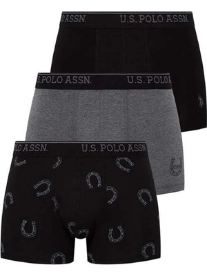 U.S. Polo Assn. Nal Baskılı Erkek Boxer 3'lü Seti 80304