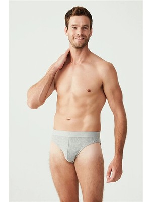 U.S. Polo Assn. 3'lü Paket Beli Lastikli Pamuklu & Likralı Erkek Slip Külot 80177