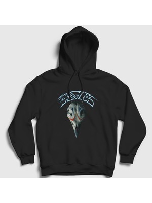 Presmono Unisex Siyah Logo V2 Eagles Kapüşonlu Sweatshirt