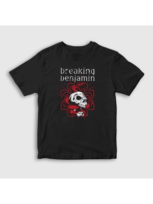 Presmono Unisex Çocuk Siyah Snake Breaking Benjamin T-Shirt