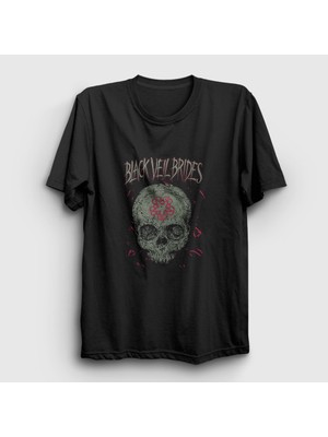 Presmono Unisex Siyah Skull V2 Black Veil Brides T-Shirt