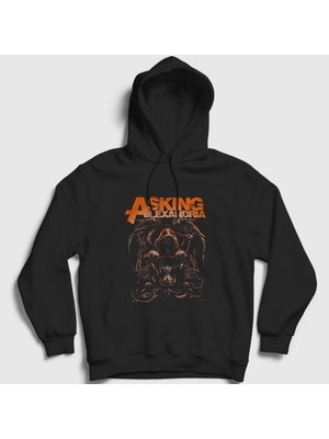 Presmono Unisex Siyah Time Asking Alexandria Kapüşonlu Sweatshirt