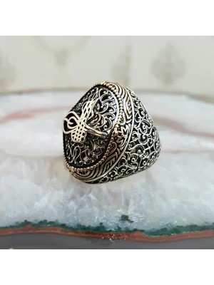 Takıhan 925 Ayar Gümüş Osmanlı Tuğralı Yüzük