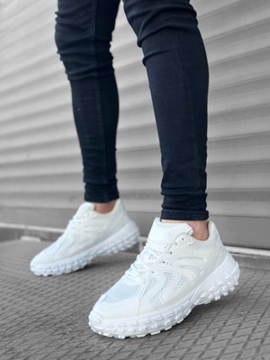 11boa BA0592 Tarz Sneakers Ithal Beyaz Fileli Rahat Taban Spor Ayakkabısı10