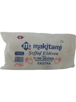 Makitami Şeffaf Poşet Eldiven 100'lü (10 Adet)