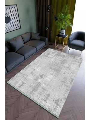 10 Post Online Salon Halısı Modern Gri Yolluk Kaymaz Yuvarlak Oval Kesme Ince Yıkanabilir Halı