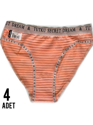 Tutku Kadın Diana Bikini Pembe Külot 4'lü Paket