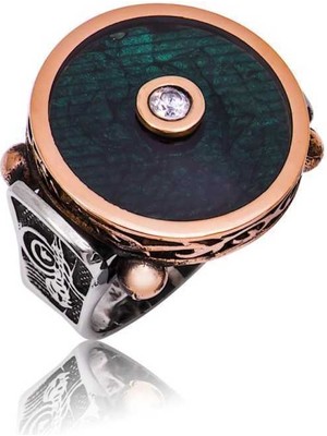 Stil Love Gümüş Tuğralı Polo Erkek Yüzük