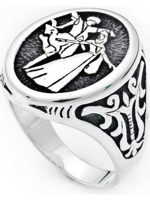 Stil Love Gümüş Çerkes Erkek Yüzük