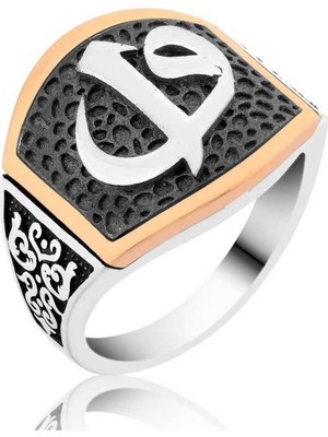 Stil Love Gümüş Elif Vav Erkek Yüzük