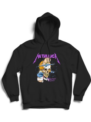 The Fame Metallica, Justice, Purple, Rock Metal Grup Kapüşonlu Sweatshirt Hoodie