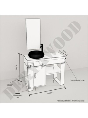 Deryawood Ordo Ray Kapak Banyo Dolabı 40*130*76 Yeşil Eskitme