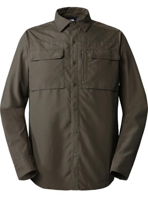 The North Face M L/s Sequoia Shirt Erkek Outdoor Gömlek Haki