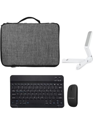 Microcase Honor Pad X8 10.1 Inch Tablet Çanta + Bluetooth Klavye + Mouse + Tablet Standı - AL8112