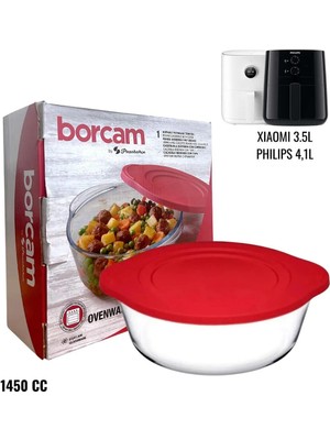 Paşabahçe Borcam 1450 ml  (Xiaomi Airfryer 3,5 L ve Philips Airfryer 4,1 L Uyumlu)