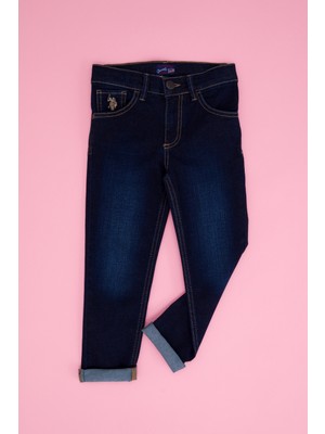 U.S. Polo Assn. Kız Çocuk Koyu Mavi Jean 50266554-DN0023