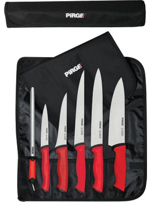 Pirge Duo Çantalı 6'lı Bıçak Seti