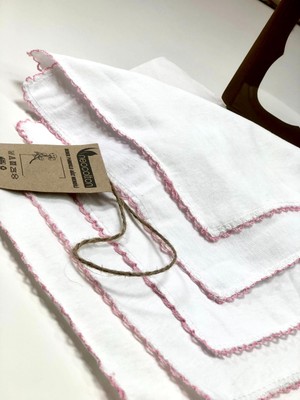 Neocotton Çift Katlı Nostalji Oyalı Pamuklu 5'li Kutulu Bebek Bakım Mendili (22X22 Cm)