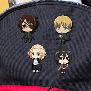 Hange Zoe Anime Titan Tokyo İntikamcılar 4 lü Ahşap Mini Rozet
