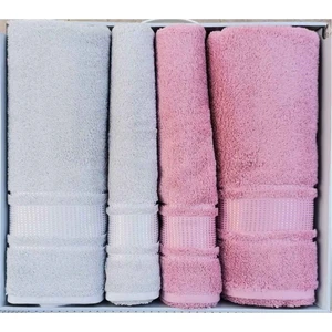 Colourist Best Set Pamuklu (Hamam Takımı) Gri - Pembe