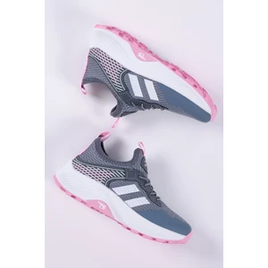 Tonny Black Çocuk Unisex Füme Pembe Rahat Kalıp Nefes Alabilen Kumaş Bağcıklı Sneaker10