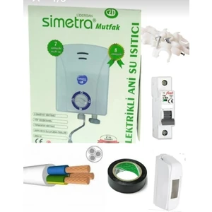 Mutfak Tipi Şofben 4 M Kablolu Orjınal Tam Takım Set ( Montaj Hariç )