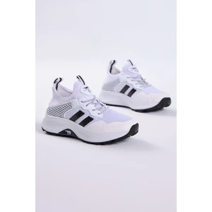 Tonny Black Çocuk Unisex Beyaz Siyah Rahat Kalıp Nefes Alabilen Kumaş Bağcıklı Sneaker10