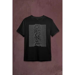 Kendim Seçtim Ses Dalgası Müzik Joy Division Albüm Kapağı Çizgiler Baskılı Tişört  T-Shirt