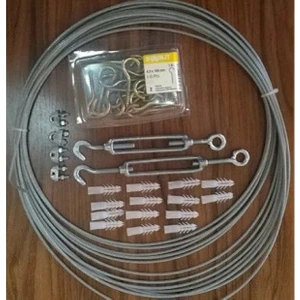 Kadir Tarım File Montaj Mazemesi 4 Metre Için Kanca Dubel Çelik Halat File Montaj Aparatı