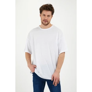 Beyaz  Basic Oversize T-Shirt