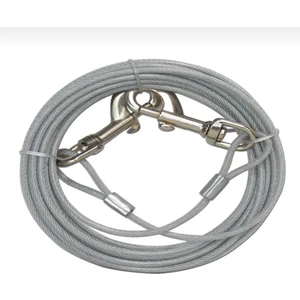 mm 7 Metre Köpek Bahçe Bağlama Çelik Halatı Şefaf Renk