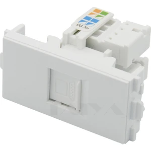 Priz Modülü - 22.5X45 - Cat. 6 RJ45 Keystone - 90 Derece - Kapaklı