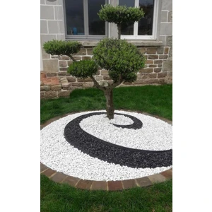T-May Beyaz Dolomit Taşı - Bahçe Süsü, Saksı, Teraryum ve Akvaryum Dekorasyonu Için Dekoratif Dere Çakılı 25 kg 2-4 cm
