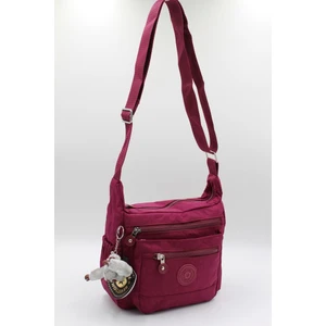 3100 Bordo Krinkıl Kumaş Bordo Kadın Çapraz Omuz Çanta J-87 3100OMUZ