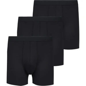 3'lü Erkek Boxer Seti %95 Pamuk Premium Collection - Siyah